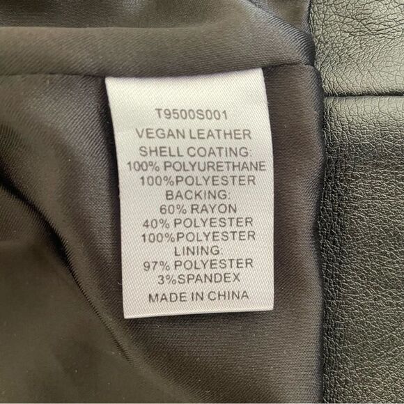 Tart Collections Vegan Leather Suede Moto Women's Jacket Black (Size M) - Picture 9 of 11